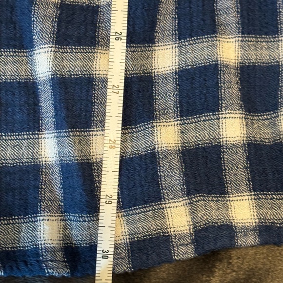 Carly Jean Los Angeles Navy and White Plaid Shirt - Picture 6 of 6